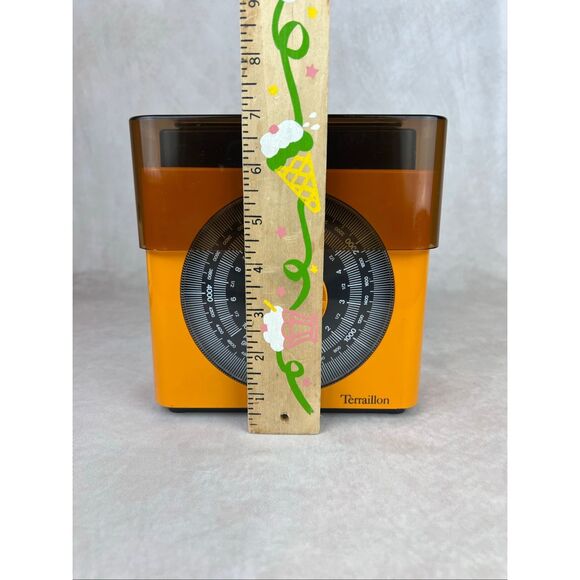 Vintage 1970's Terraillon Orange Kitchen Scale Mod MCM Retro Orange - Picture 11 of 12